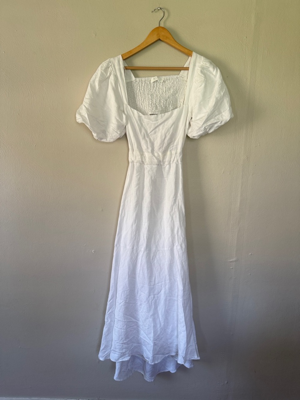 Astr the label White Puff Sleeve Maxi Dress